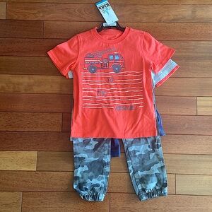 Kids Headquarters 4-Piece Fire Truck Matching Set - Size 4T